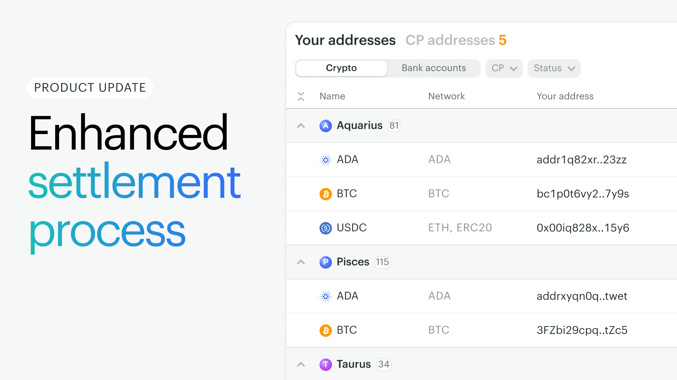 Introducing the Enhanced Settlement Process with Address Book Convenience  